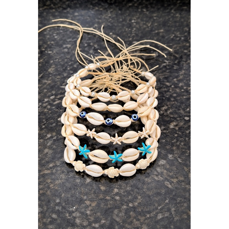 Colar Tornozeleira Pulseira conchas búzios blogueira artesanal moda praia Choker gargantilha