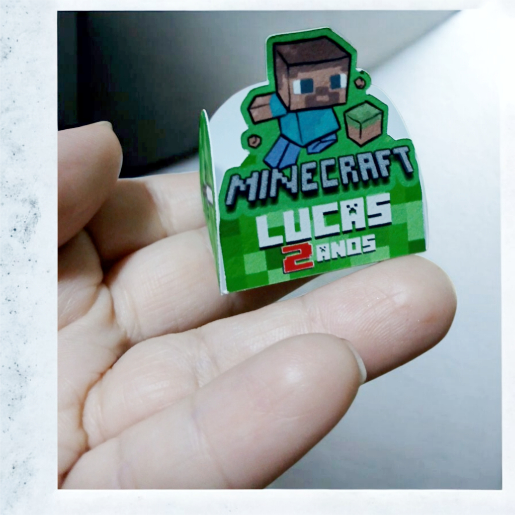 Forminha brigadeiro MINECRAFT menino menina docinhos festa aniversário infantil eventos lembrancinha