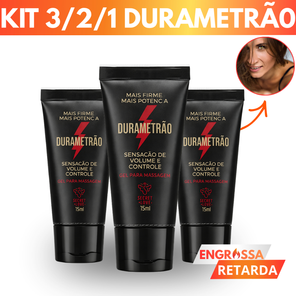 Gel Durametrão Atrasa Ejaculação Aumenta o Pênis 15ml