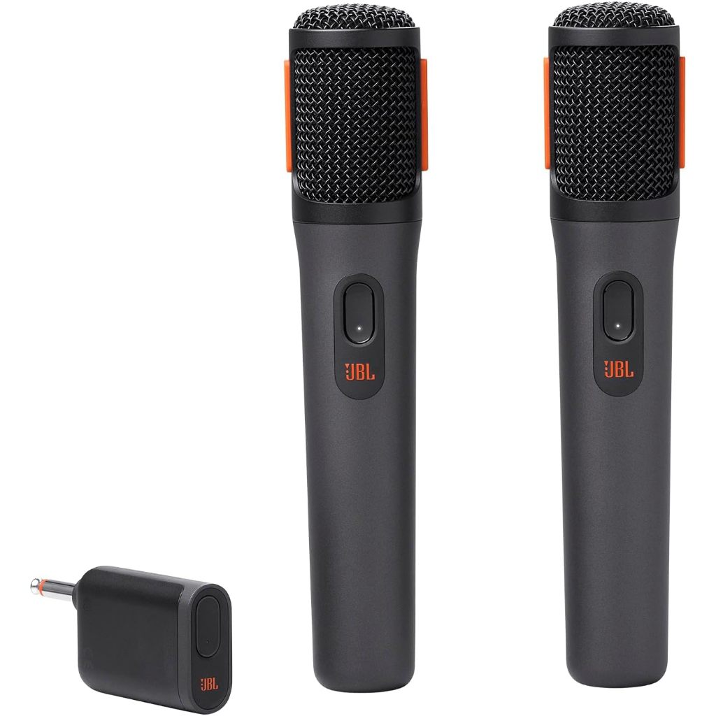 Microfone JBL,  Sem Fio, PartyBox Wireless Mic, Par com Receptor - Preto