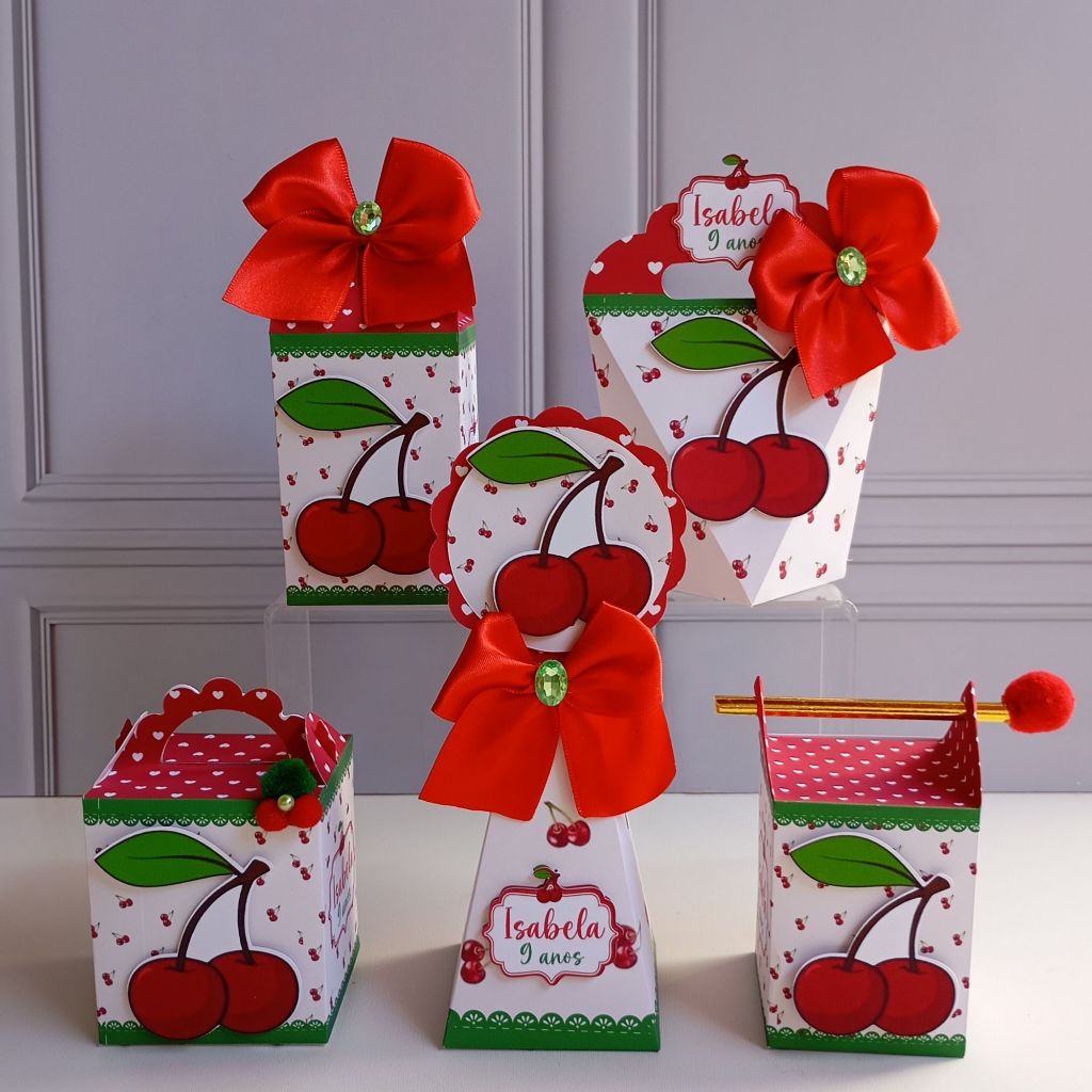 Kit de Festa Personalizado CEREJINHA | Aniversário CEREJINHA | lembrancinha | decoração