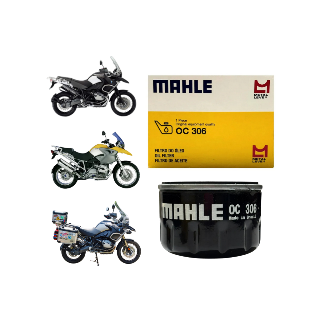 Filtro de Óleo BMW R1200GS R K1600GT RnineT C600 C650 Sport GT F800 K75 K73 K72 Mahle