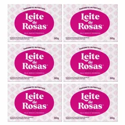 Kit 6 Sabonetes Nutritivo Leite De Rosas 90g