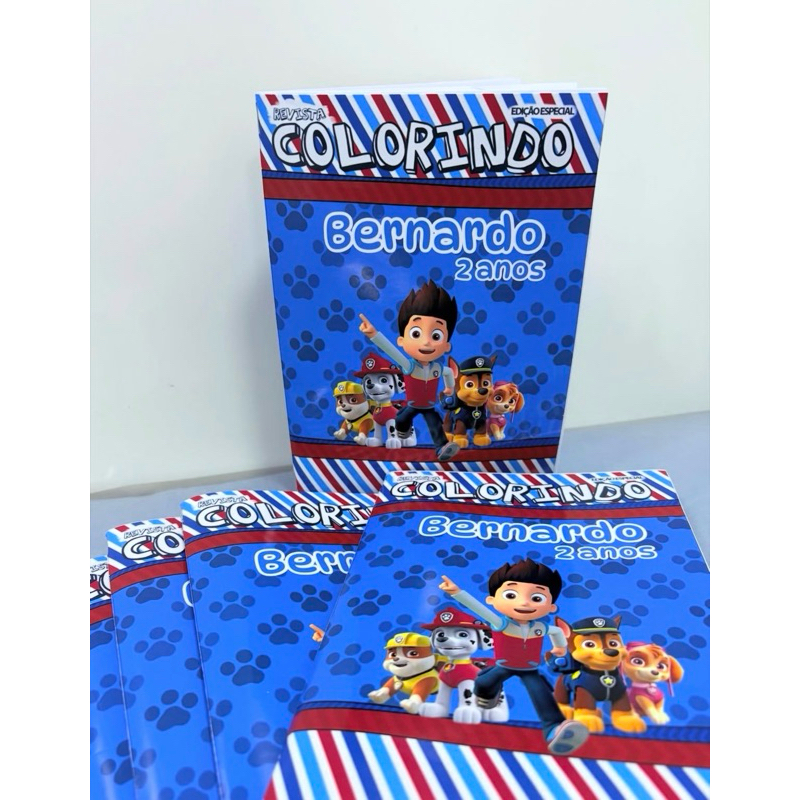 LEMBRANCINHA REVISTA DE COLORIR PATRULHA CANINAR