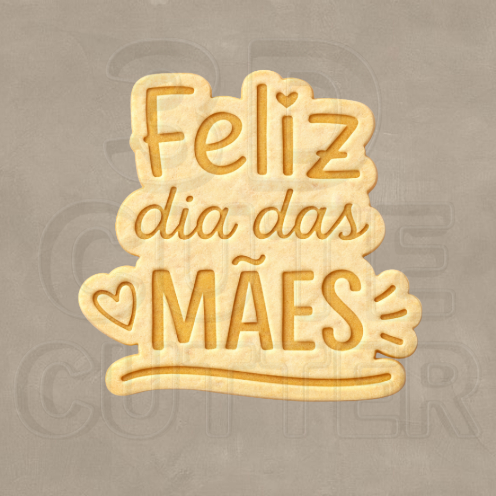 Cortador e Marcador de Biscoito Feliz Dia das Mães em Oferta na Shopee