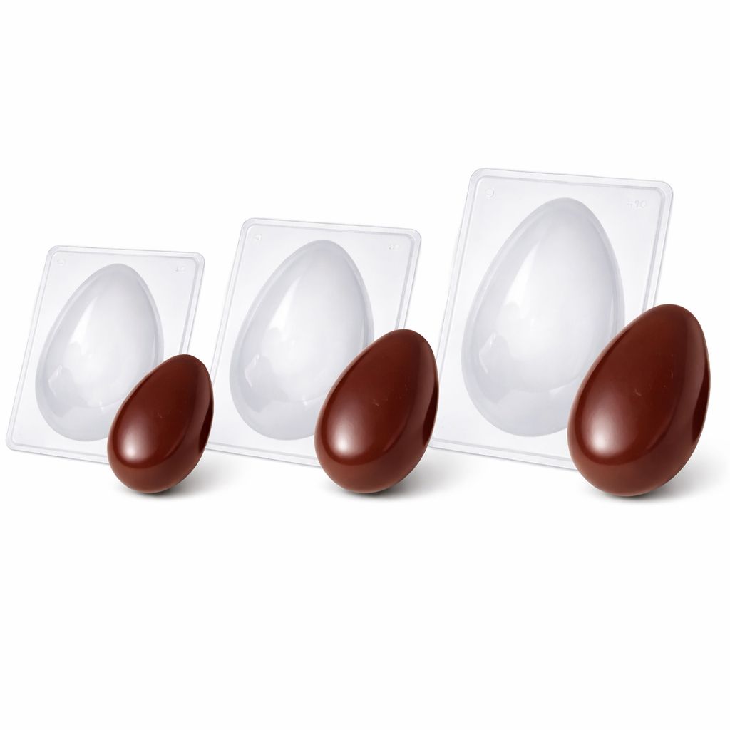 Forma com Silicone 3 Partes Acetato e Silicone Para Ovos de Páscoa 150g/350g/500g/750g/1Kg