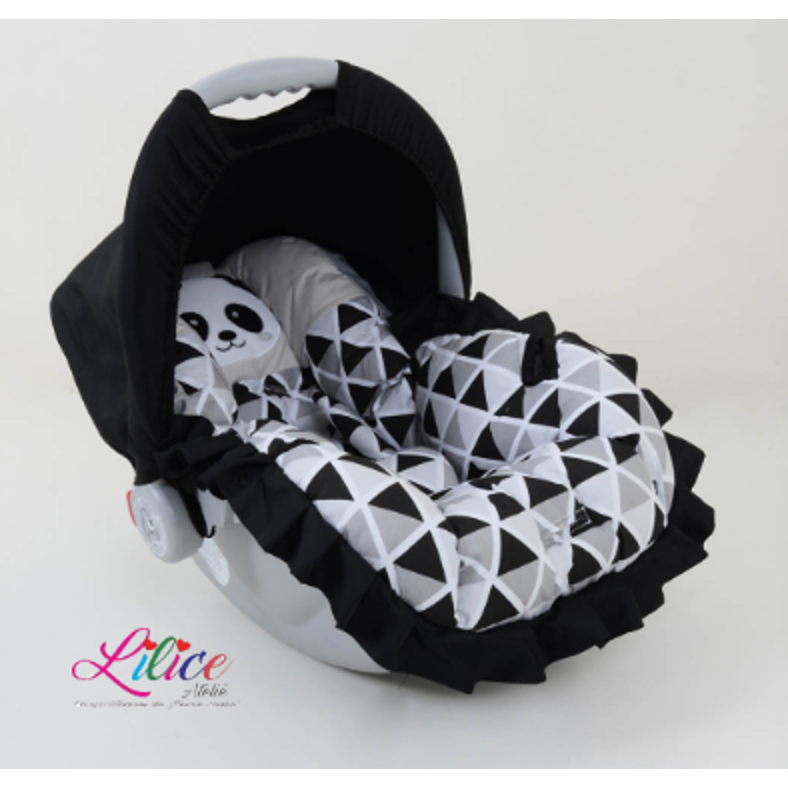 Kit 5 peças para bebê conforto ACOLCHOADA Capa Protetor Cinto Capotinha  Galzerano Cosco Burigotto