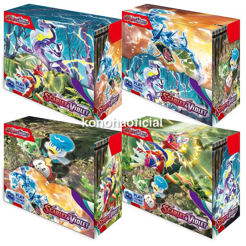 Box 360 Cartas Pokémon TCG Escarlate e Violeta 151 Mew e Mewtwo Evoluções Prismáticas Booster Cartas Colecionáveis Raras