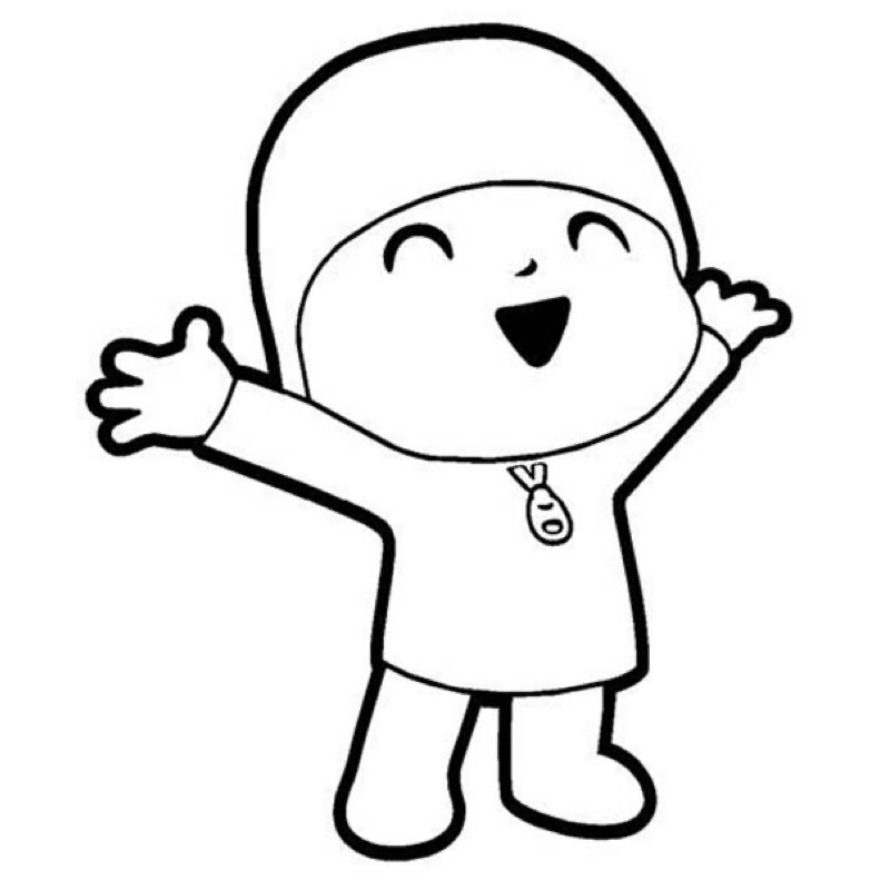 100 Desenhos do Pocoyo para Colorir A5 – Kit com 100 Folhas Infantil