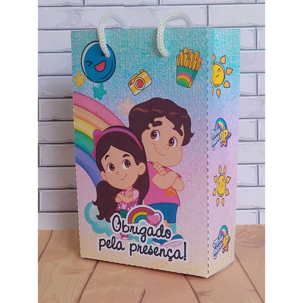 Sacolinha Surpresa Personalizada Lembrancinha Maria Clara e JP PEGUE E MONTE
