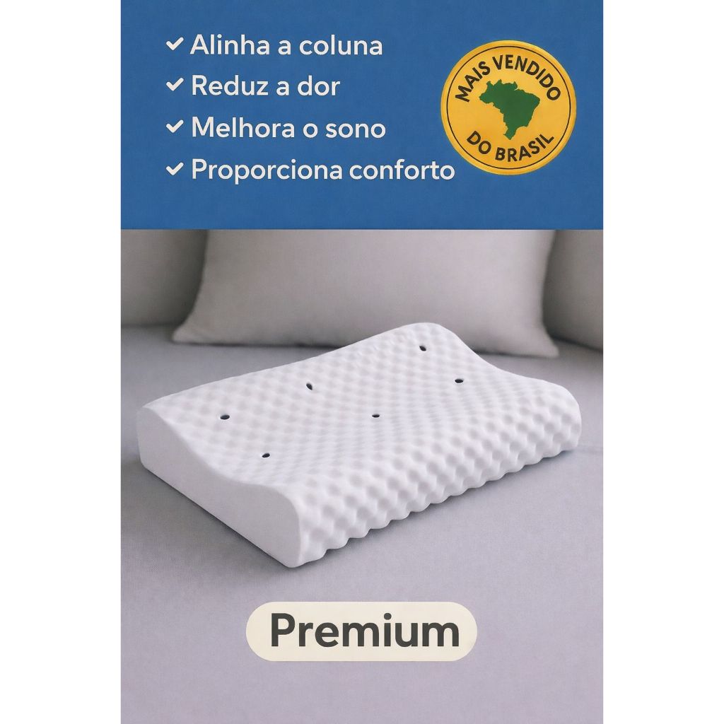 Travesseiro Cervical Ergonômico Anti Dor