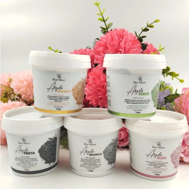 Kit 10 Argilas Profissional Blue moon - Atacado Para Revenda e Estética - Escolha as Cores