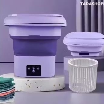 Mini Máquina de Lavar Dobrável 11L Portátil USB Lava Roupas Íntimas Meias Viagem Compacta