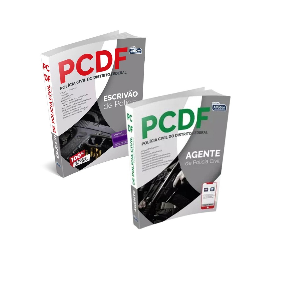 2 Livros : Polícia Civil do Distrito Federal - Agente e Escrivão -Livros Novos- Ed. Alfacon