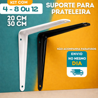 Kit Cantoneiras 20cm 30cm Suporte Para Prateleira Envio Imediato Entrega Rápida em Oferta na Shopee