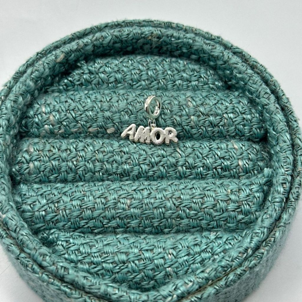 Berloque para Pulseira de Prata 925 Amor Reticulado · foto 2