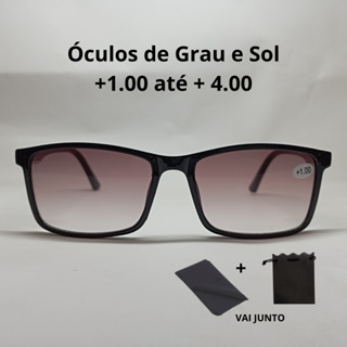 Óculos de Grau Sol Leitura Trabalho Perto + Saquinho e Flanela em Oferta na Shopee