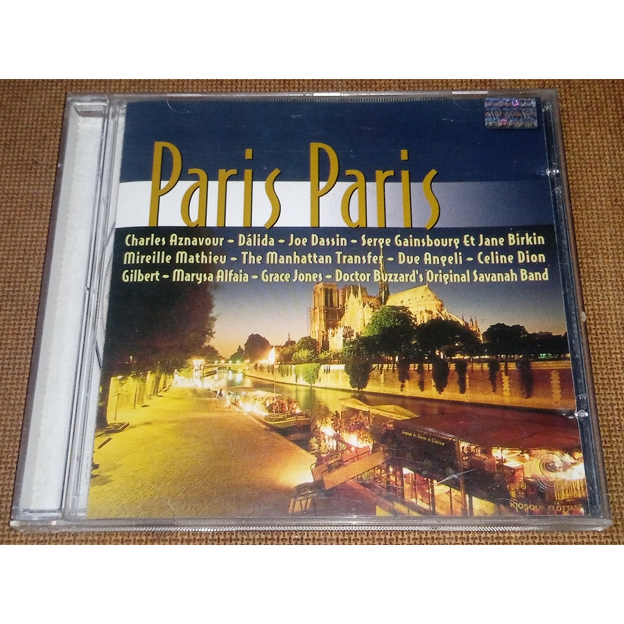 Paris Paris - Cd Coletânea Música Francesa - França - Charles Aznavour Celine Dion Joe Dassin Marysa Alfaia Dálida