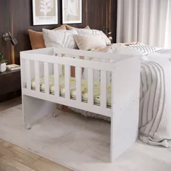 Mini Berço Cama Baby Com Colchão Quarto Infantil Unisex Chiqueirinho