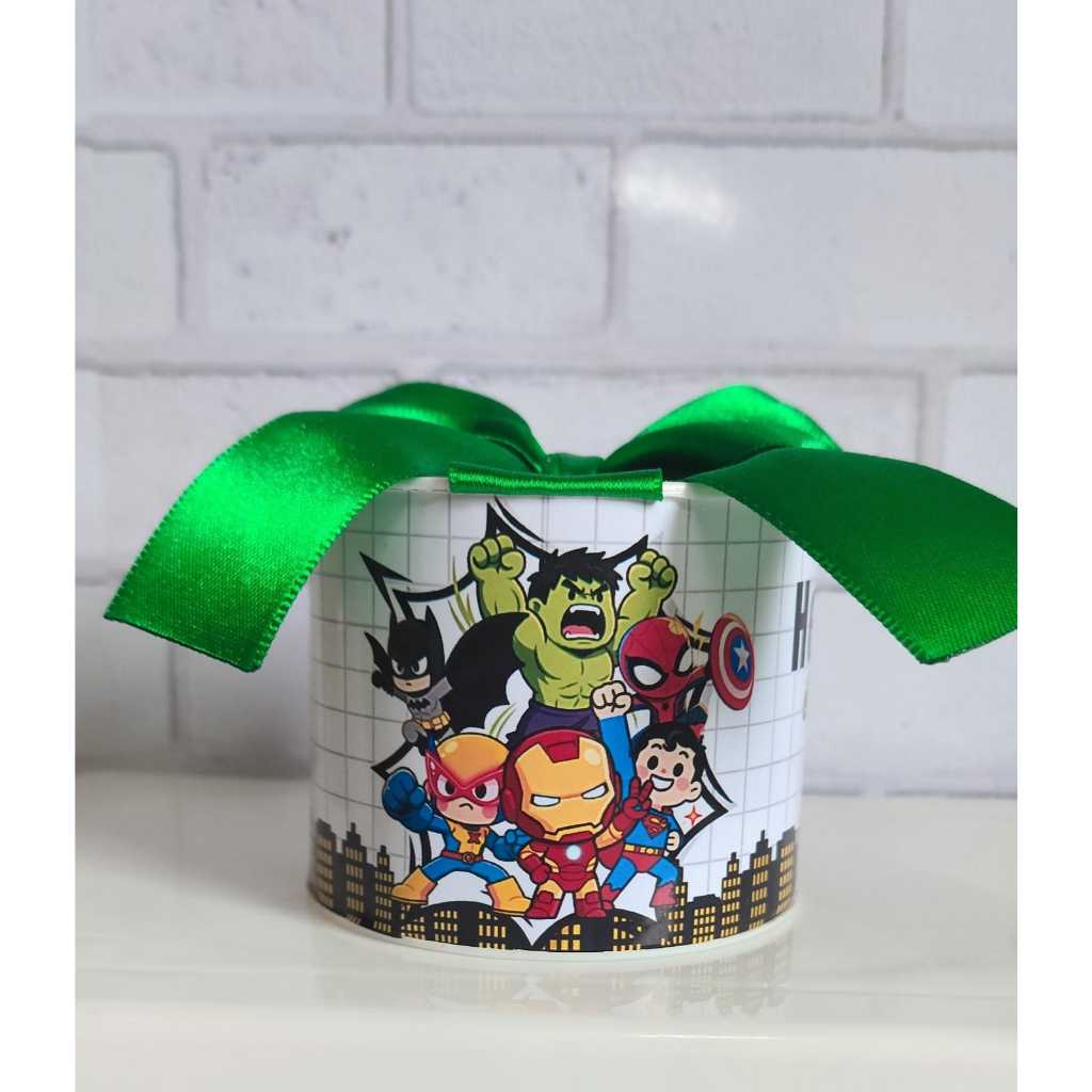 Kit Tubolatas personalizadas 5x6 - Lembrancinha de Aniversário Super-Heróis / Diversos temas, Maternidade, Chá de bebê, 