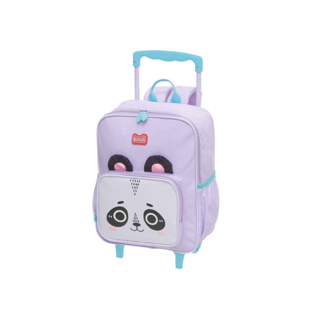 Mochila Infantil Com Rodinhas Moderna Panda Escolar Carrinho Com Alça Retrátil Criança