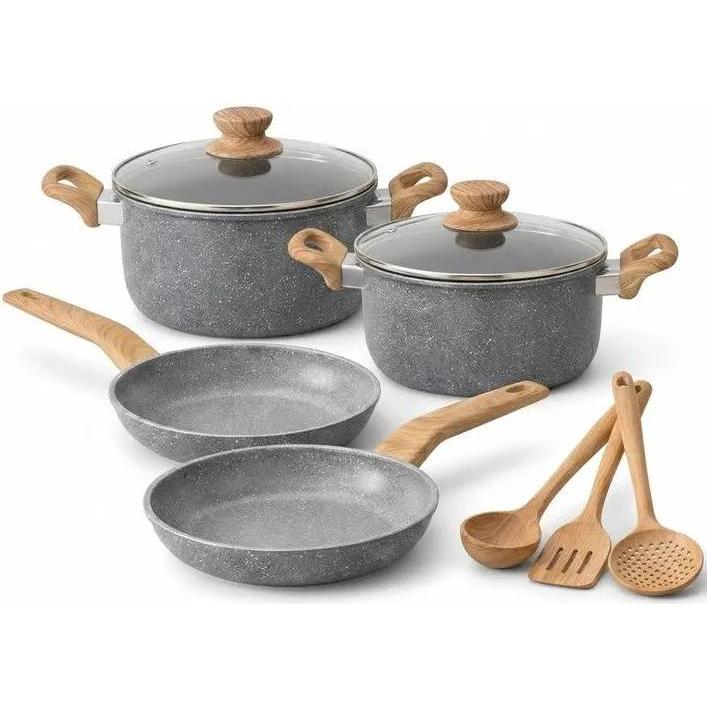 Conjunto Panelas Fratelli 7 Peças Alumínio Antiaderente Resistentes Cozinha Completa Panelas Duráveis Fácil Limpeza