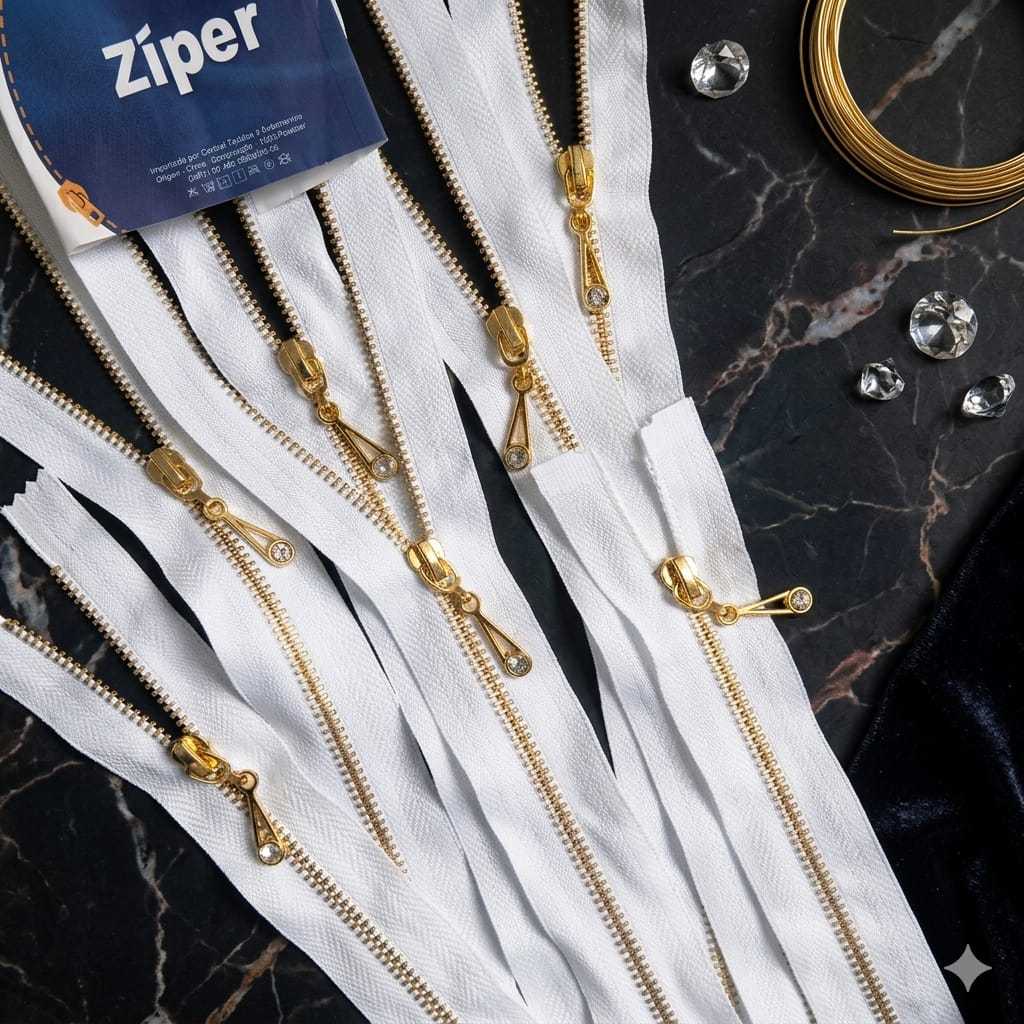 Ziper 80cm metal separavel destacavel dourado cursor branco jaleco jaqueta pingente ouro velho