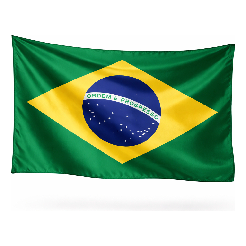 Bandeira do Brasil Grande em Cetim