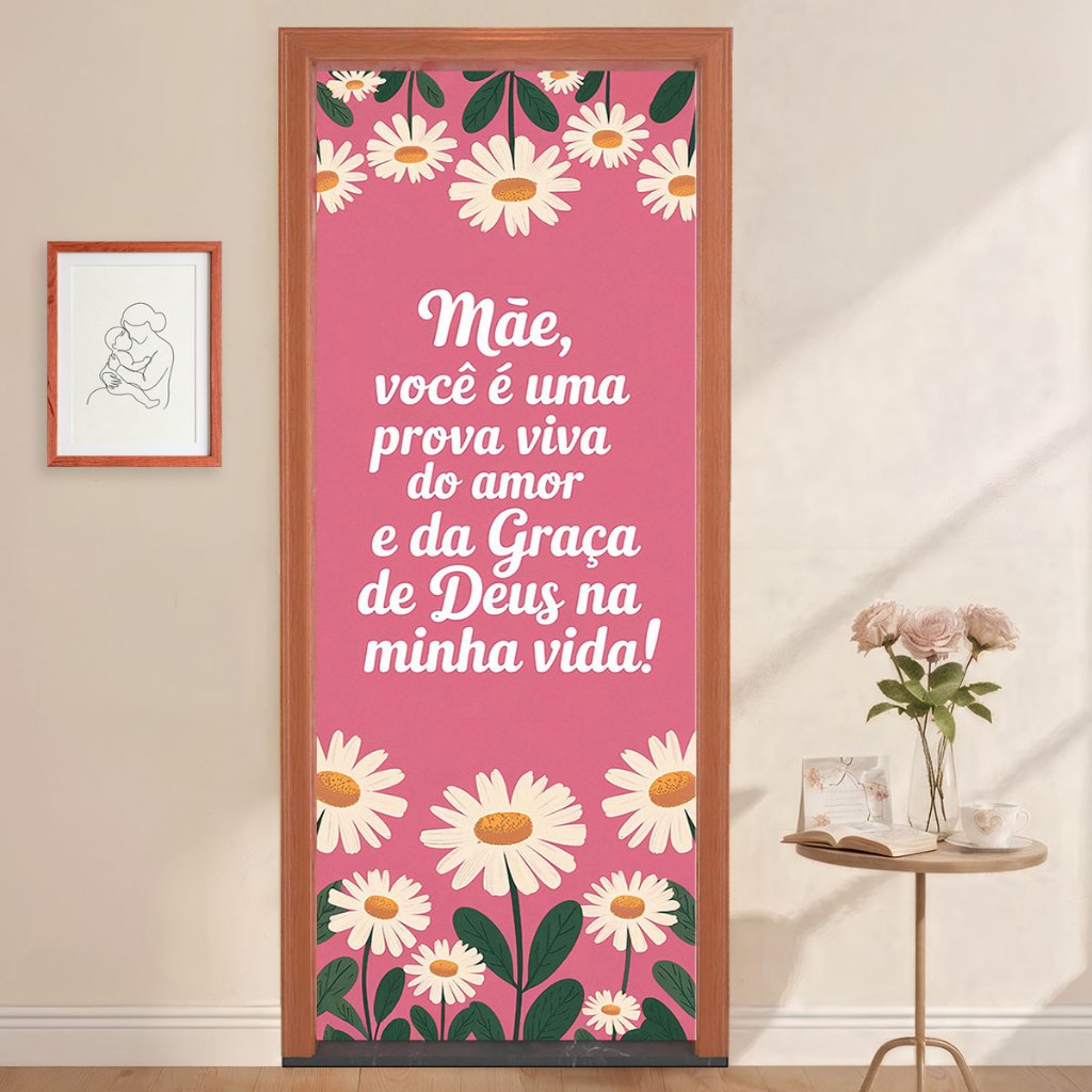 Capa de Porta Dia das Mães Veste Fácil Sublimado Em Tecido Veste Fácil 0,85x2,10m – PTA-51 em Oferta na Shopee