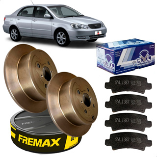Par Discos E Pastilhas Freio Corolla 1.8 16v 2002 2003 2004 em Oferta na Shopee
