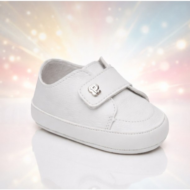 Sapato Social Unissex Bebê Para Batizado Pimpolho No Branco Fase 1 em Oferta na Shopee