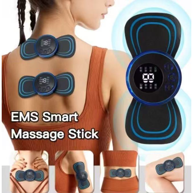 Kit 2un Mini Massageador Elétrico Portátil Corpo Para Alívio De Dor Muscular