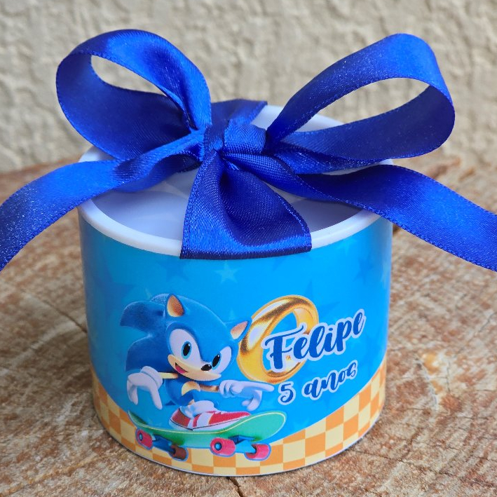 Kit Tubolatas Personalizadas SONIC | Lembrancinha Maternidade | Aniversário | Chá de Bebê | 5x6 - Vários temas
