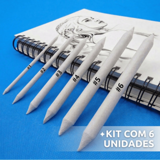 Esfuminho N1 Ao N6 Profissional Para Desenho Kit Com 6 Peças Durável Para Sombra Suave E Efeitos Visuais em Oferta na Shopee