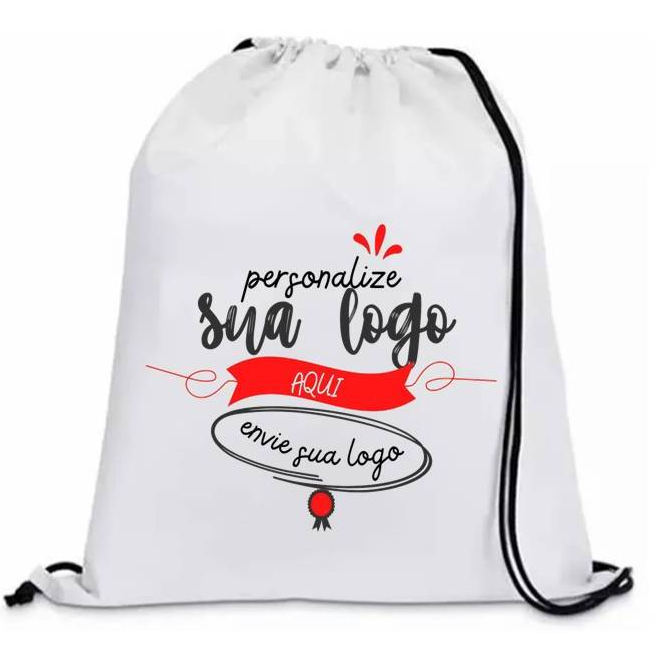 Mochila Saco Personalizada com sua logomarca ou estampa (30x40)