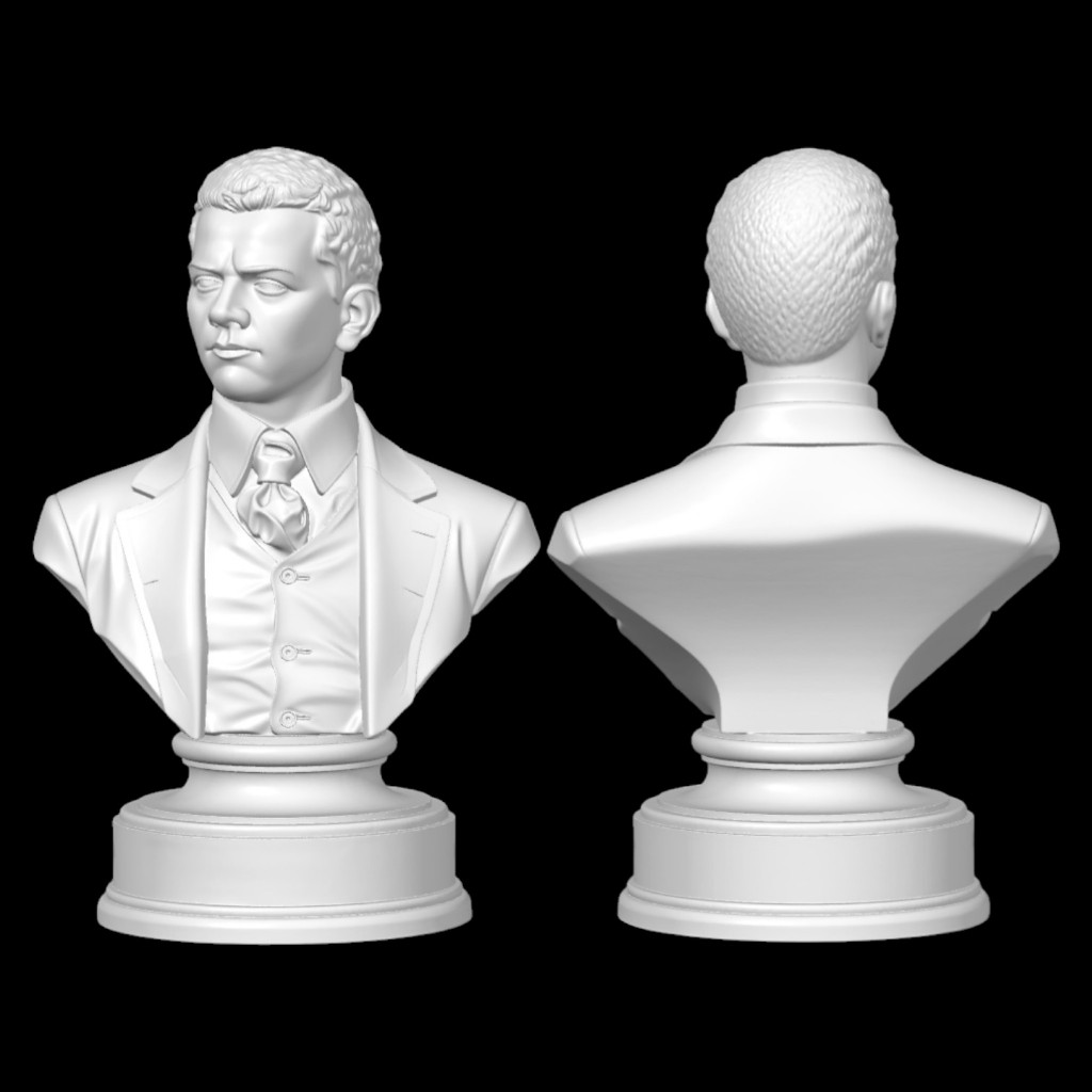 Busto Escritor Lima Barreto Estátua Impressa Em 3D  Escultura da Literatura Brasileira