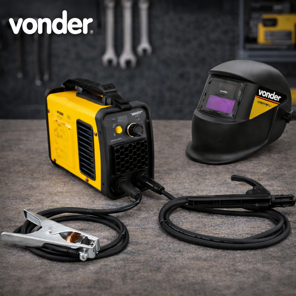 Inversor Para Solda Eletrodo E Tig Im125 Com Máscara Escurecimento Automático Vonder 127/220v