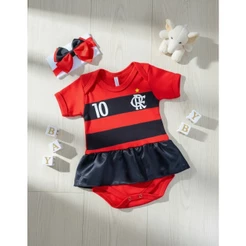 Body bebê temático de Time Para mesversario FANTASIA