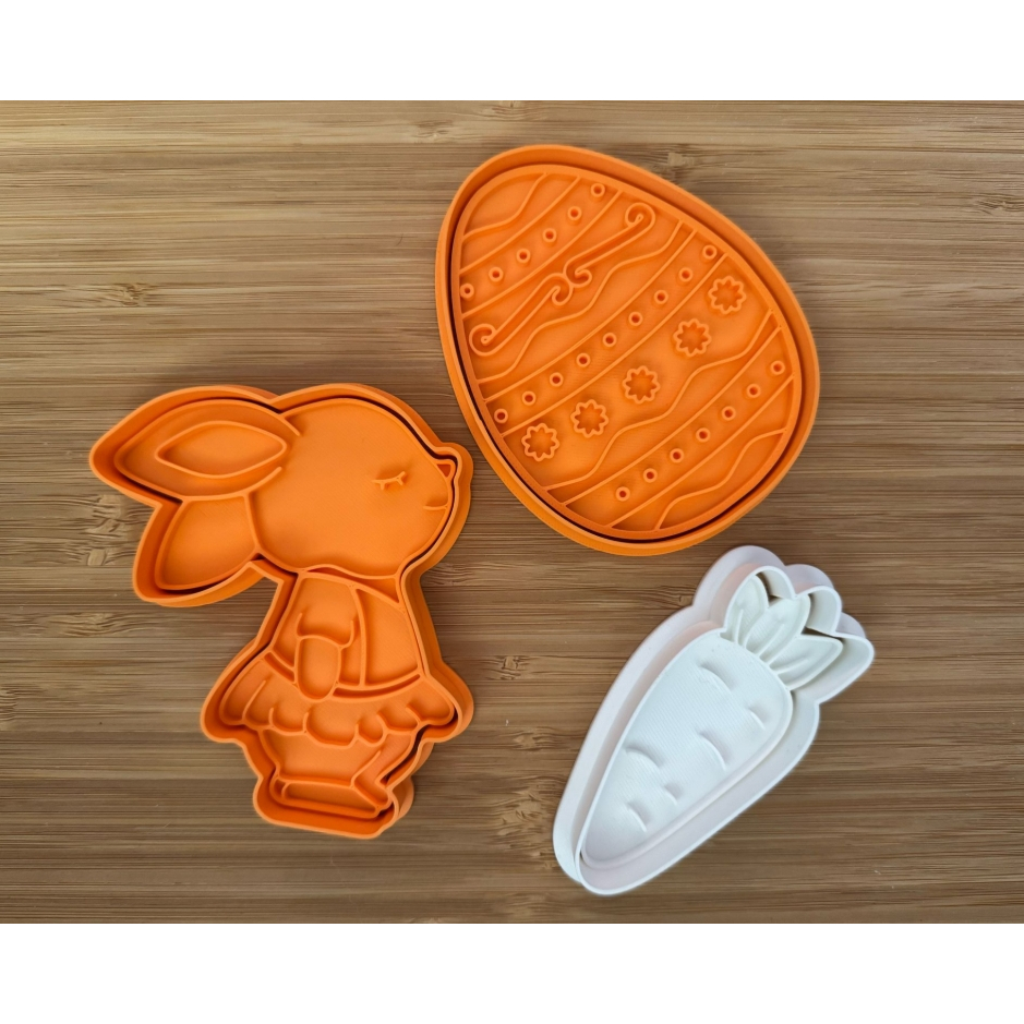 Jogo de cortadores de biscoito - Pascoa Kit com 3 Unidades