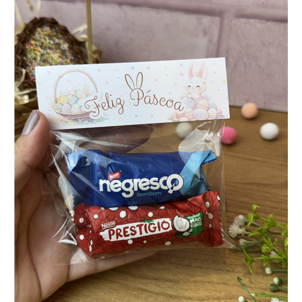 Lapela de Páscoa Coelhinhos Coelho para Saquinho (sem saquinho) Lembrancinha de Páscoa Personalizada Papelaria