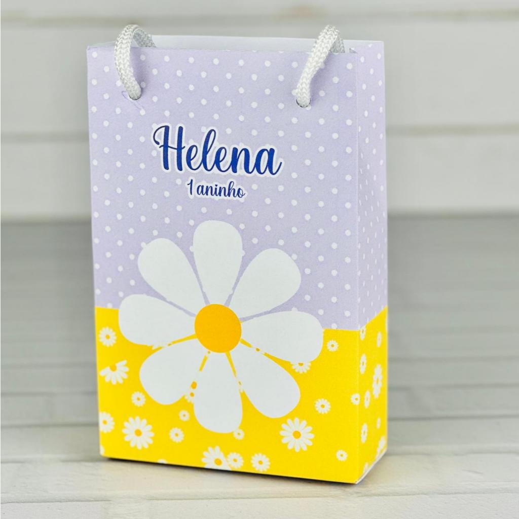 Sacolinha Personalizados Margaridas Lilás (PEGUE E MONTE) / Lembrancinha e Mimos para Festa de Aniversário