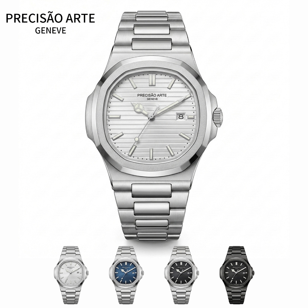 Relógios Masculinos De Luxo Negócios Aço Inoxidável Relógio De Pulso Data À Prova Dwaterproof Água Luminosa Ori