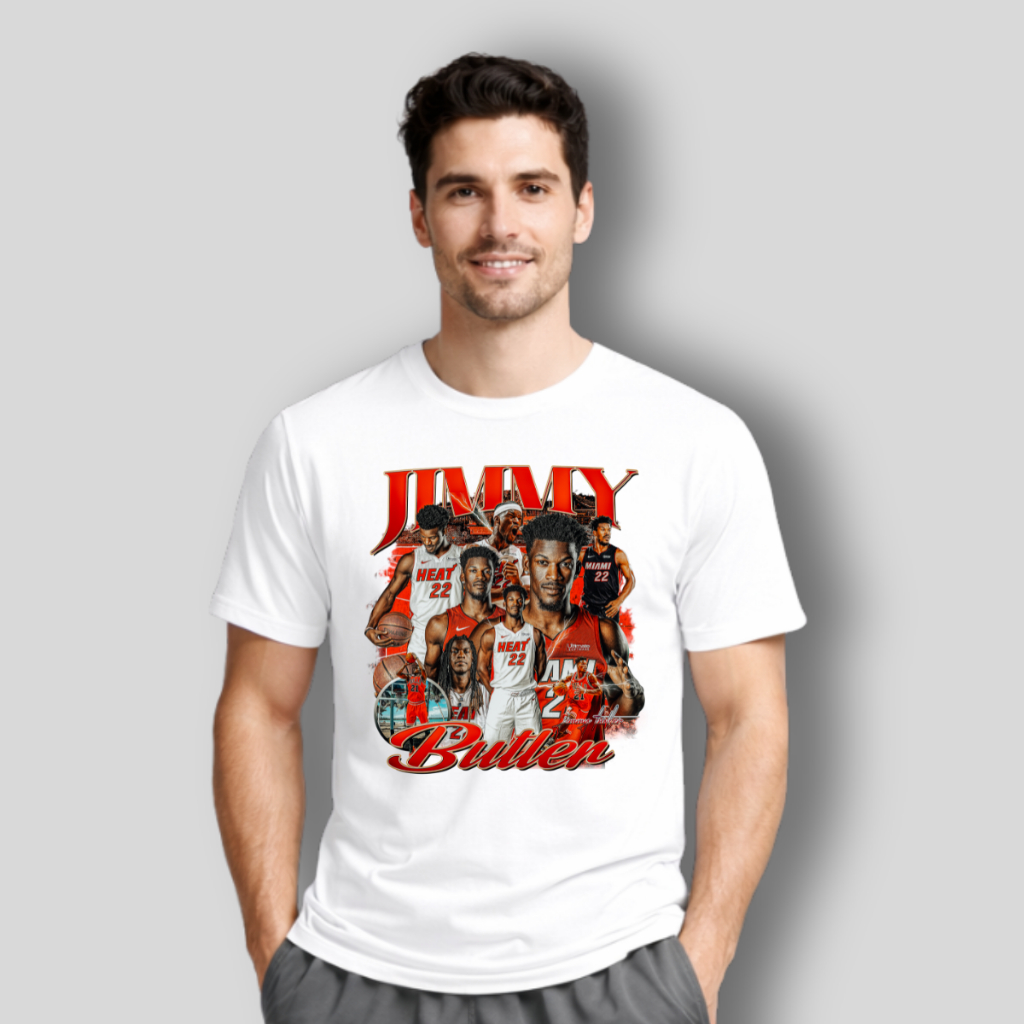 Camiseta Masculina Streetwear Estampa Jimmy Butler Lendas Camisa Basquete NBA Alls Stars Lançamento