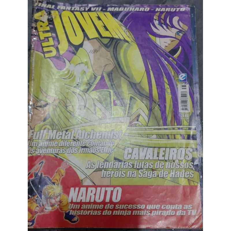 Revista Ultra Jovem Nº 38 - C/ Pôsteres Originais - Cavaleiros Do Zodíaco, Yu Yu Hakusho E Naruto