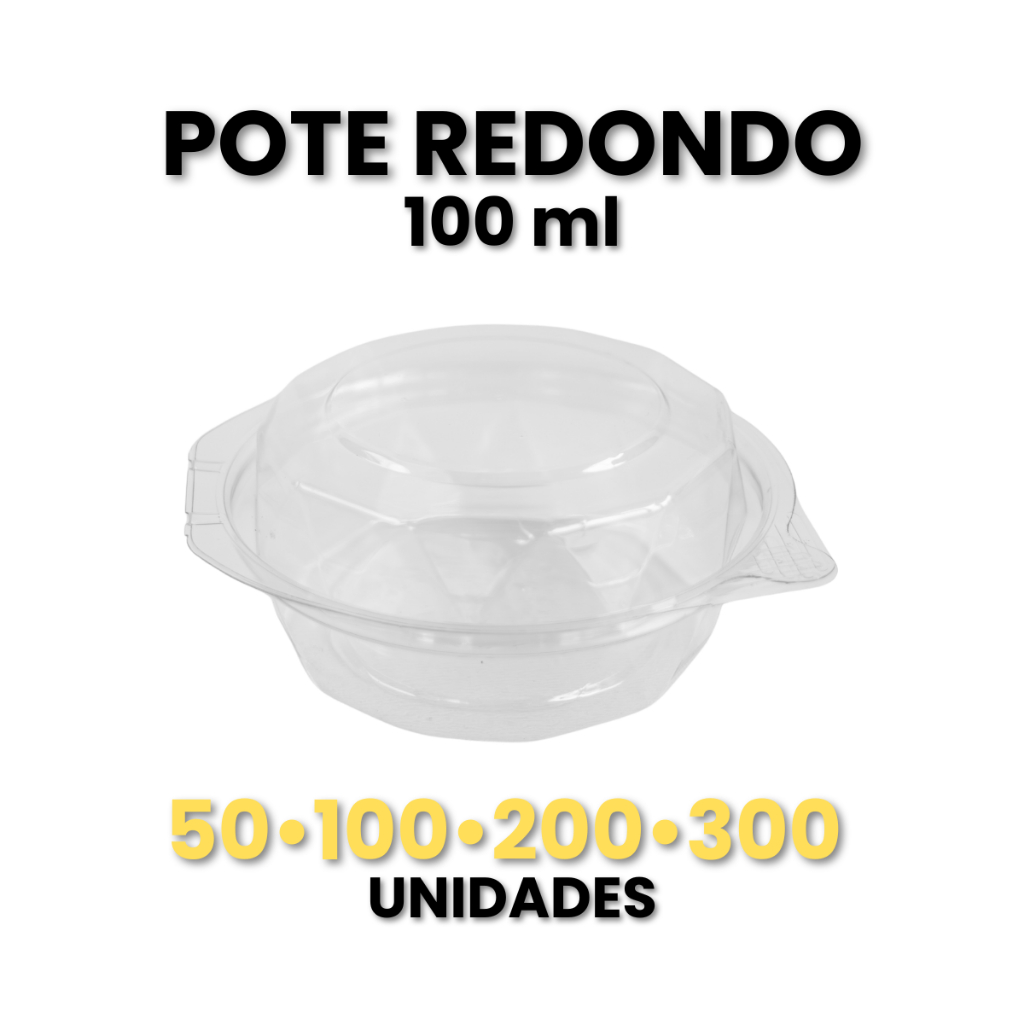 Embalagem Pote Redondo 100ml Transparente Com Tampa Para Mousse, Sobremesa, Pavê, Pudim Ref.642 em Oferta na Shopee