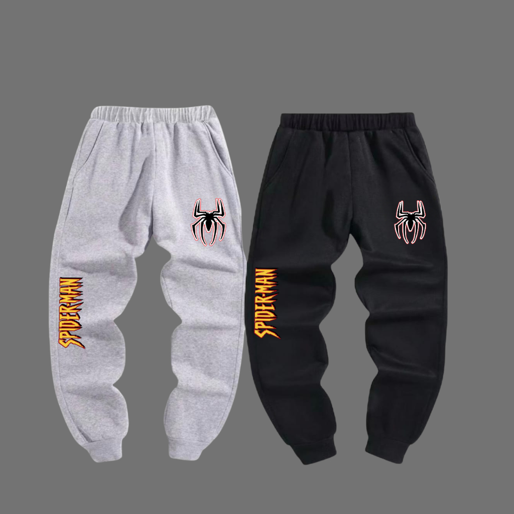 KIT COM 2 CALÇAS MOLETOM INVERNO TREINO ACADEMIA OFERTA PROMOÇÃO SPIDER YIN-YANG-