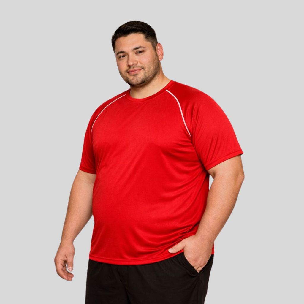 Camiseta Camisa Tam Extra-Plus G1-G3 Dry Fit Lisa Basica Masculina  Casual - Academia - Esportes - Football