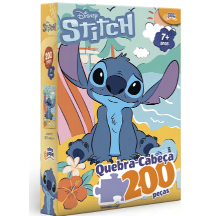 Quebra-Cabeça Stitch 200 Peças Infantil +7 Anos Disney Original Desenvolve Habilidades Cognitivas em Oferta na Shopee