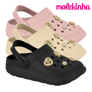 Babuche Menina Molekinha Infantil Casual Calce Fácil Macio Pingentes Ajustável Confortável Original em Oferta na Shopee