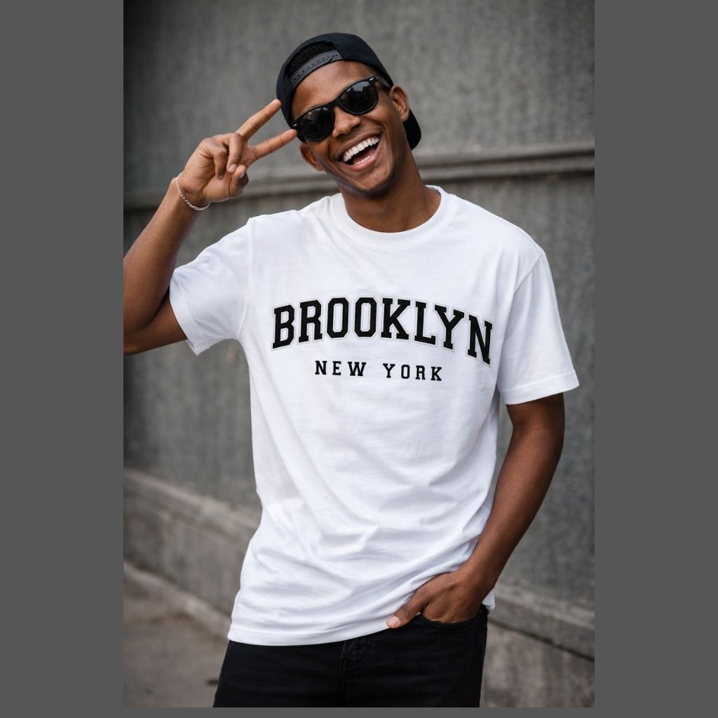 Camisa Masculina Algodão do P ao GG Brooklyn  New York - Estilo Casual Premium 100%Algodão Estampa